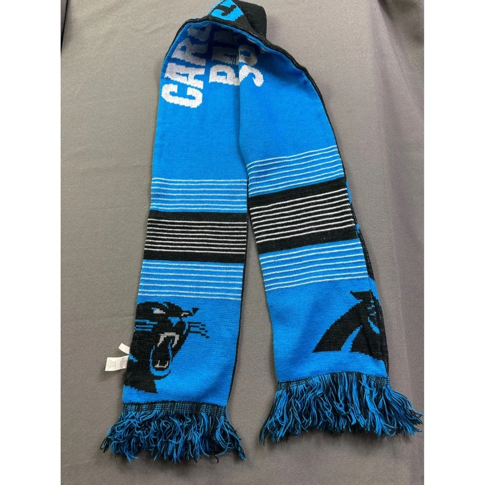 Forever Collectibles Carolina‎ Panthers NFL Knit Scarf Blue Black STA1015-00006